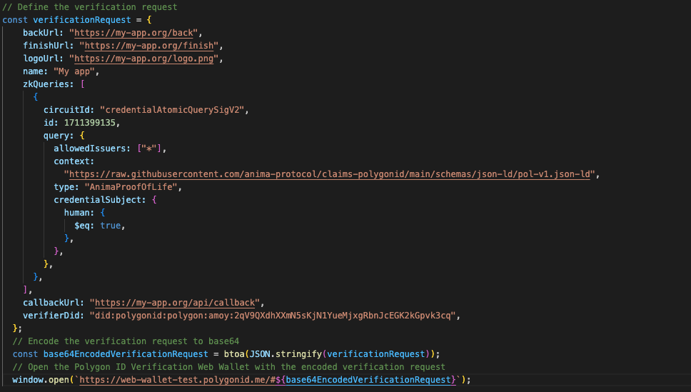 Add a few lines of code within your application